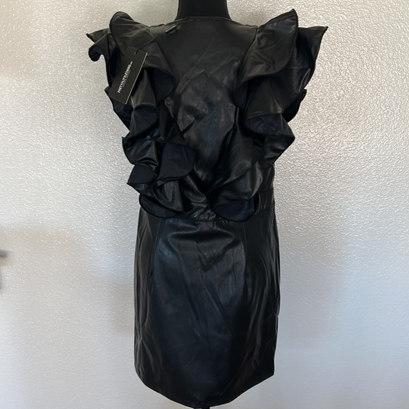 PrettyLittleThing Black Ruffle Dress - Picture 10 of 13